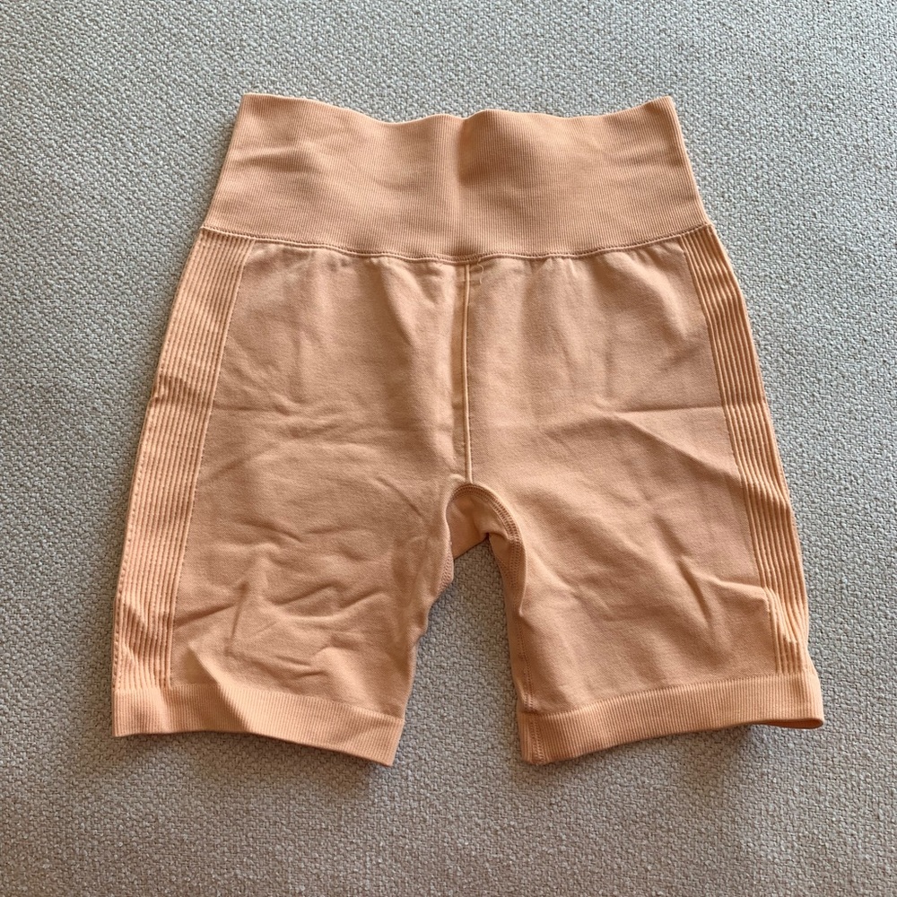 Orange women’s workout shorts